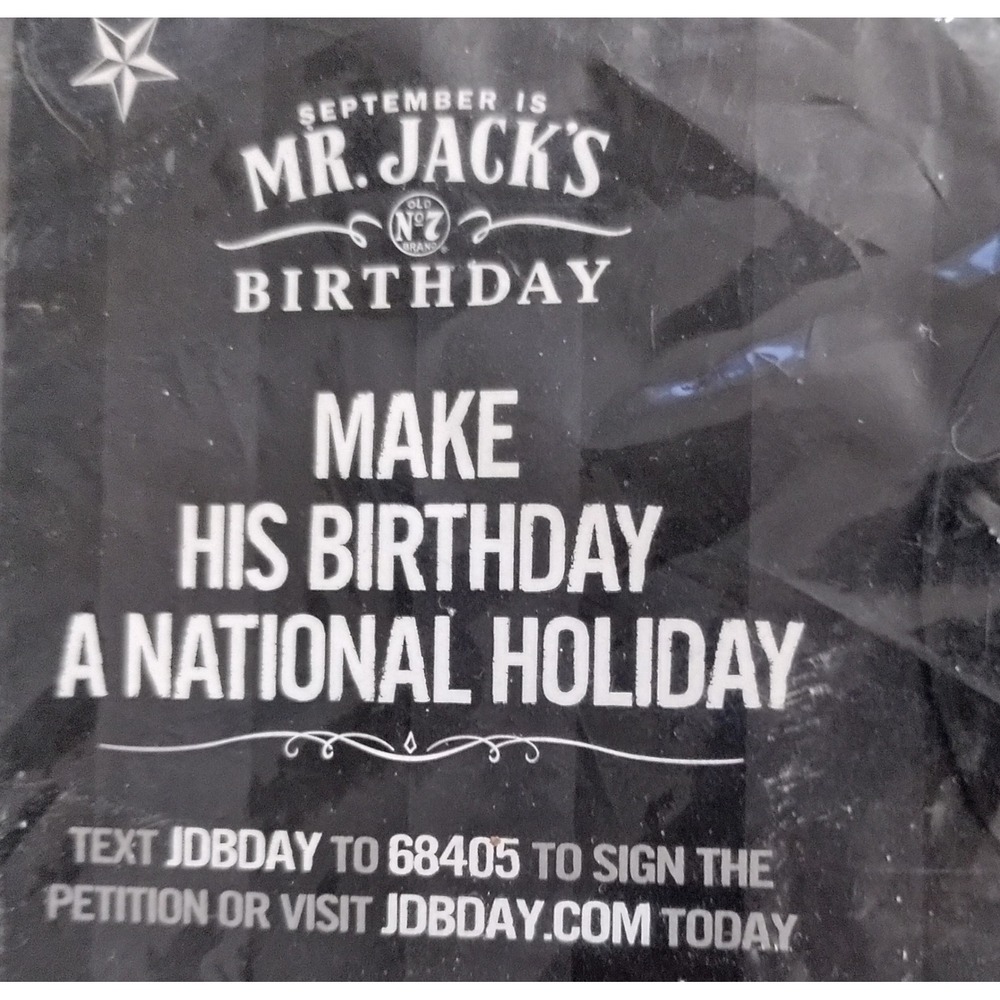 Jack Daniels Whiskey Mr Jacks Birthday Back Jack Pin & Card Old No 7 Collectible